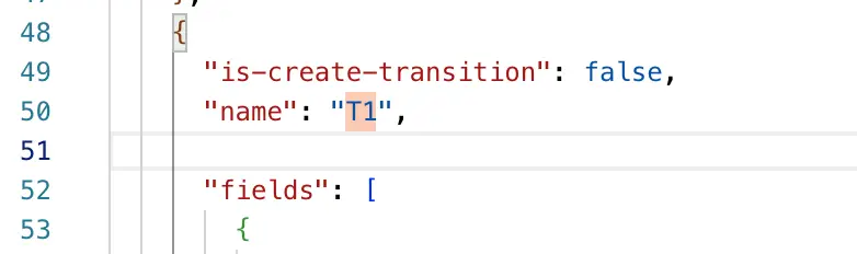 Mirata Workflow Editor showing JSON configuration for a task named T1