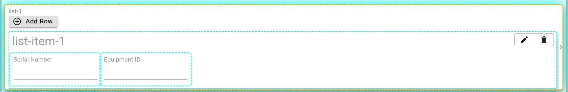 Mirata Forms feature showing dropdown lists referencing form lists with options to add, edit, and delete entries.