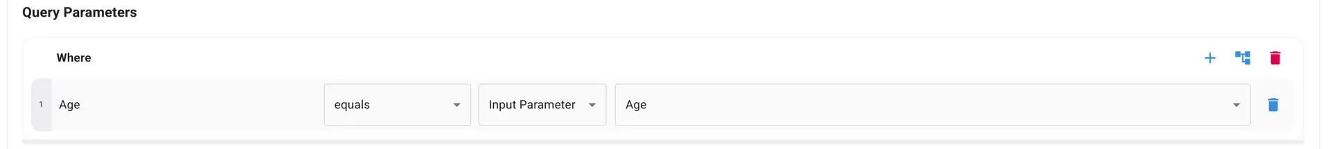 Mirata Data Management Query Parameters Where Clause