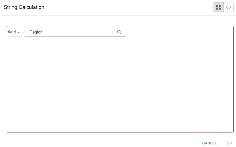 Mirata Forms String Calculation interface for creating dependent dropdowns.