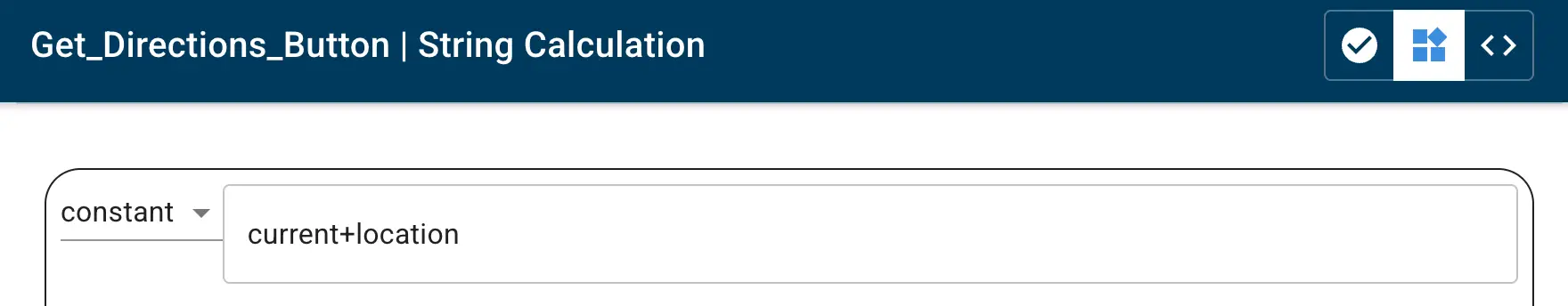 Mirata Get_Directions_Button String Calculation interface for Apple Maps integration.