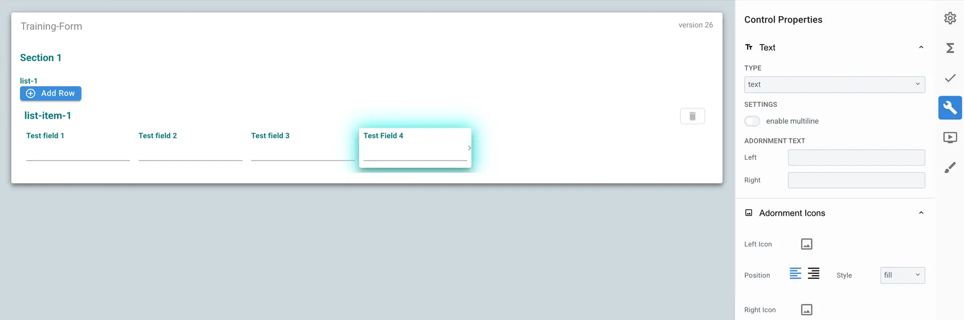 Mirata Forms - Changing Text Field to Dropdown in Training-Form