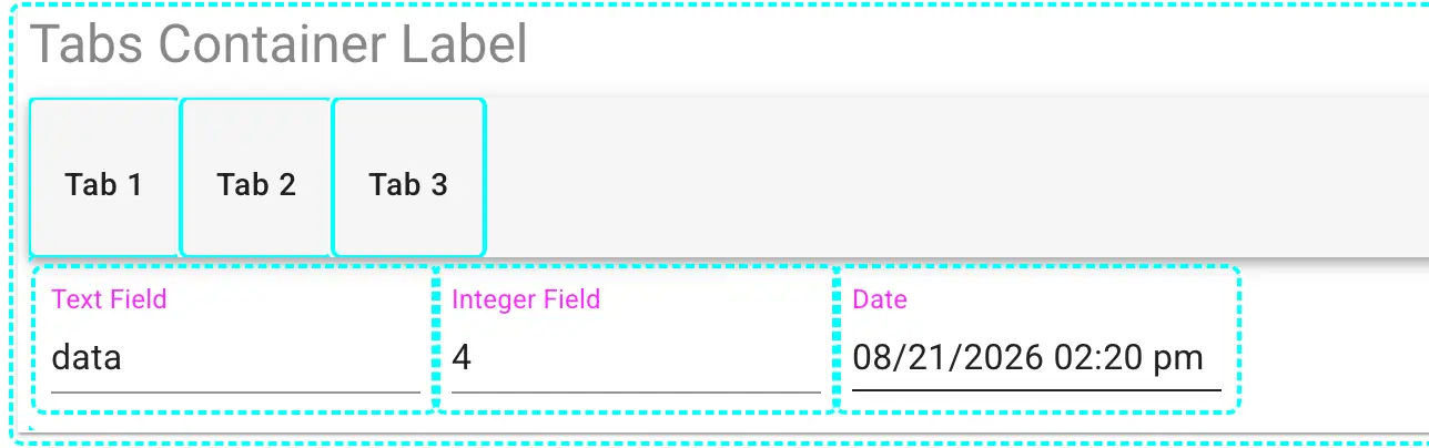 Mirata platform tabbed interface with text, integer, and date fields.