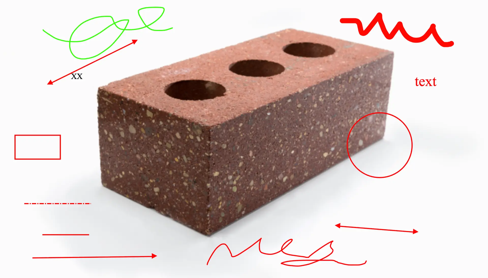 Screenshot of a brick with annotations in Mirata Forms feature.