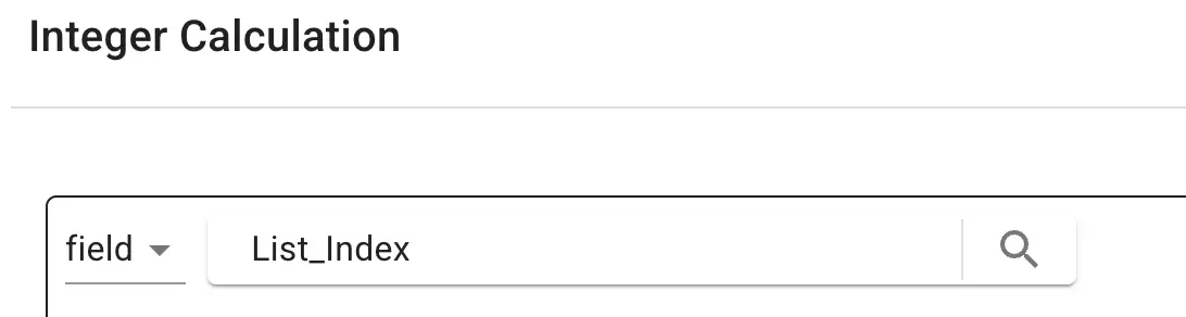 Mirata Forms Integer Calculation with List_Index field selected.
